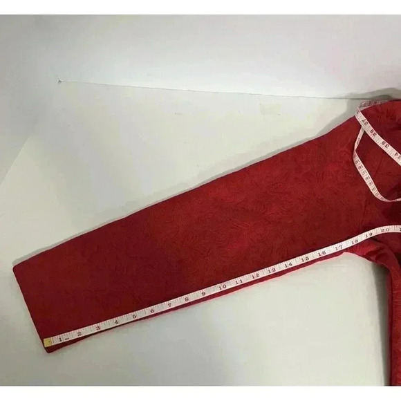 Red Brocade Style Jacket by Kaktus Women’s L - Picture 16 of 16